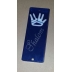 Mezuzah is blue with white inlay