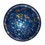 12" Blue Chrome Base Serving Tray 12" Blue Chrome Base Serving Tray