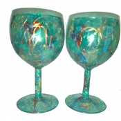 Medium Green Wine Glass Set
