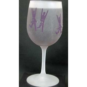 Frosted Shabbat Wine Glass