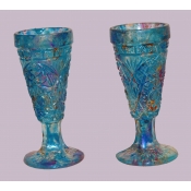 Turquoise Pressed Goblets