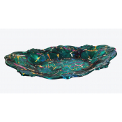 Scalloped Green Serving Bowl