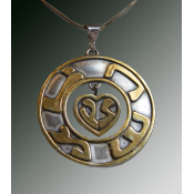 The word "Lev-heart" dangles encircled by :Neshama -Soul" The word "Lev-heart" dangles encircled by :Neshama -Soul"