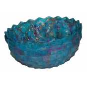 Faceted Turquoise Bowl